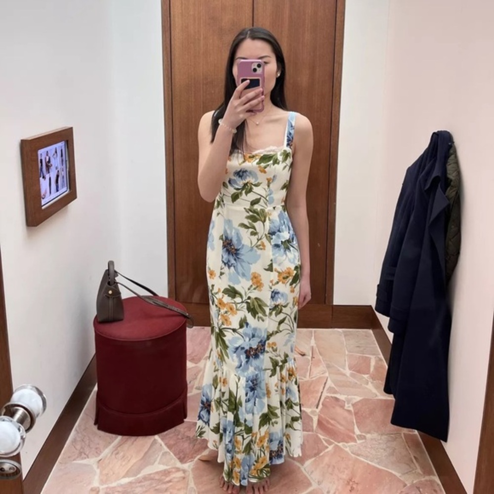Reformation Irisa Floral Dress in Botanist